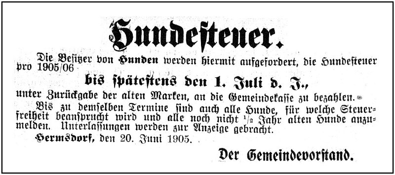 1905-07-29 Hdf Hundesteuer